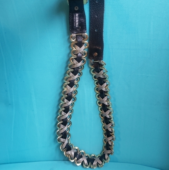 HP. Naani Made In Italy Chain And Leather Belt - Picture 5 of 14